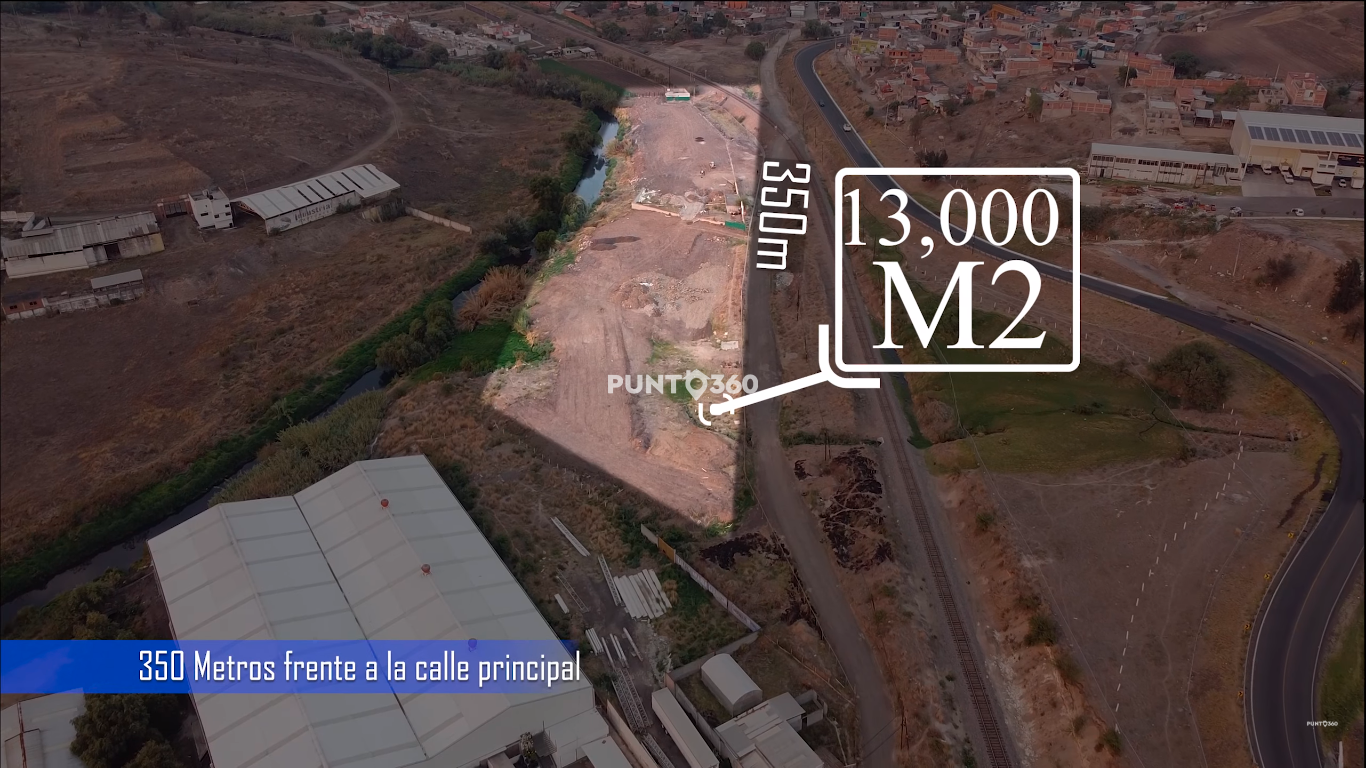 Terreno en venta a un costado de ciudad industrial 13,000 metros cuadrados